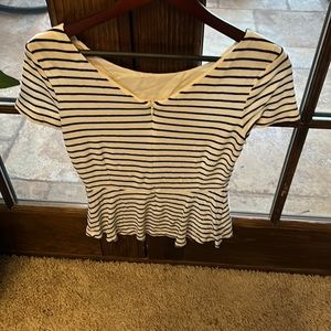 Banana republic peplum top size 6